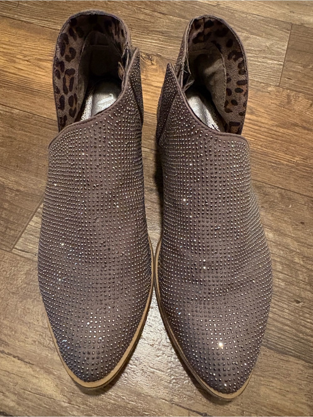 EUC - Rhinestone D Orsay Boots